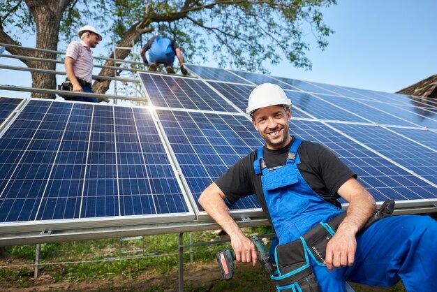 Solar panel Workers